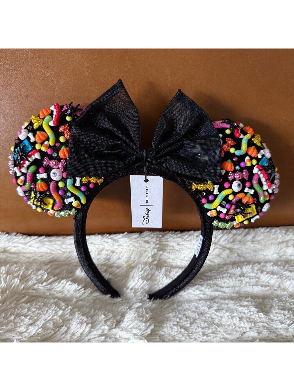 Disney BaubleBar Halloween Candy Minnie Ears Headband NWT